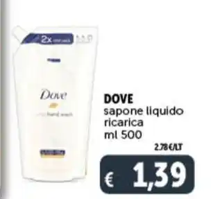 Deco Supermercati DOVE sapone liquido ricarica ml 500 offerta