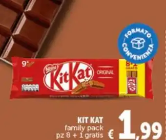 Deco Supermercati KIT KAT family pack pz 8 + 1 gratis offerta