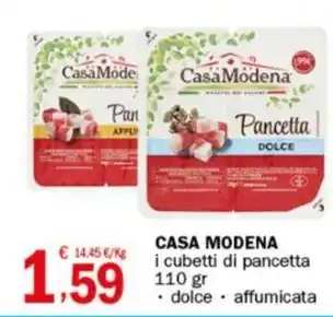 Crai CASA MODENA i cubetti di pancetta offerta