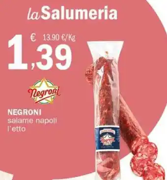 Crai NEGRONI salame napoli offerta