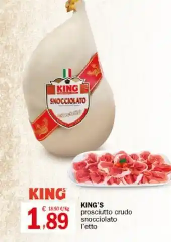 Crai KING'S prosciutto crudo snocciolato offerta