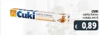 Deco Supermercati CUKI carta forno rotolo mt 6 offerta