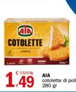 AIA cotolette di pollo 280 gr