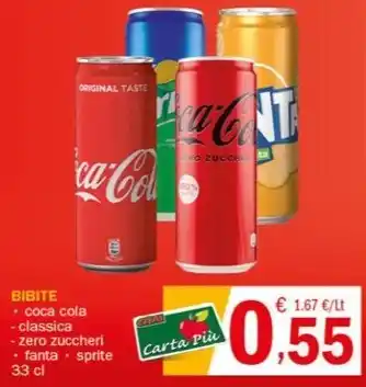 Crai BIBITE coca cola 33 cl offerta