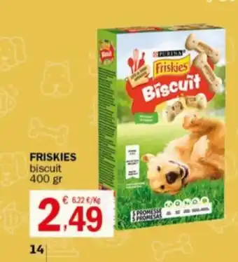 Crai FRISKIES biscuit 400 gr offerta