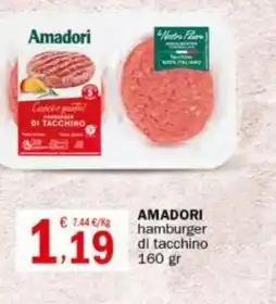 Crai AMADORI hamburger di tacchino offerta