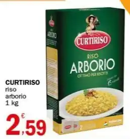Crai CURTIRISO riso arborio 1 kg offerta