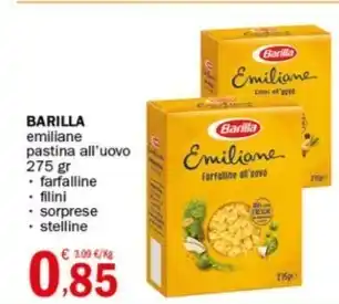Crai BARILLA emiliane pastina all'uovo offerta