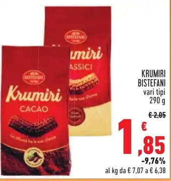 Conad Superstore KRUMIRI BISTEFANI vari tipi 290 g offerta