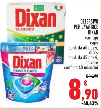 Conad Superstore DETERSIVO PER LAVATRICE DIXAN NUOVA vari tipi caps offerta