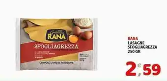 Mio Market RANA LASAGNE SFOGLIAGREZZA 250 GR offerta