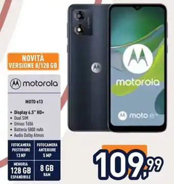 Unieuro motorola MOTO e13 offerta