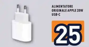 Unieuro ALIMENTATORE ORIGINALE APPLE 20W USB-C offerta