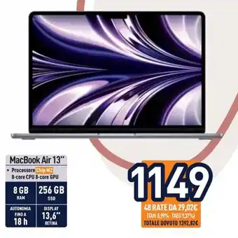 Unieuro MacBook Air 13" offerta