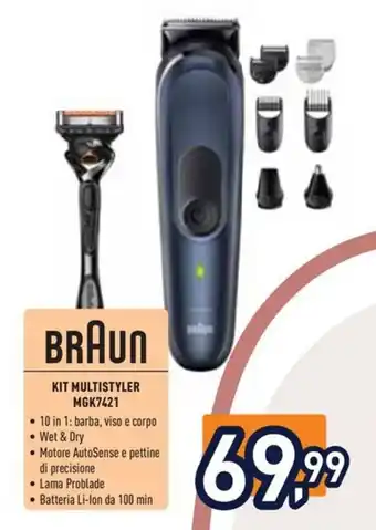 Unieuro BRAUN KIT MULTISTYLER MGK7421 offerta