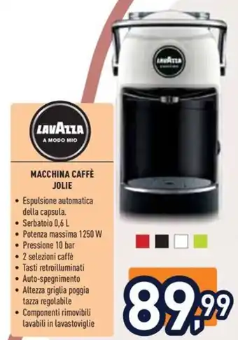 Unieuro LAVAZZA A MODO MIO MACCHINA CAFFÈ JOLIE offerta