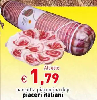 Crai pancetta piacentina dop piaceri italiani offerta