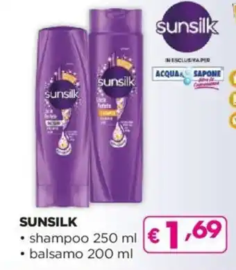 Acqua & Sapone SUNSILK shampoo 250 ml - balsamo 200 ml offerta