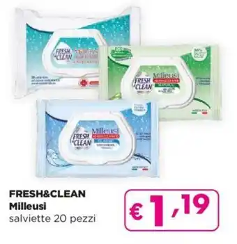 Acqua & Sapone FRESH&CLEAN Milleusi salviette 20 pezzi offerta