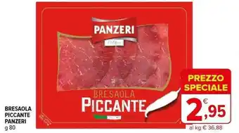 Iperal BRESAOLA PICCANTE PANZERI g 80 offerta