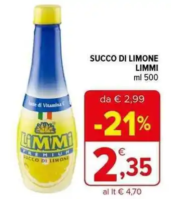 Iperal SUCCO DI LIMONE LIMMI ml 500 offerta
