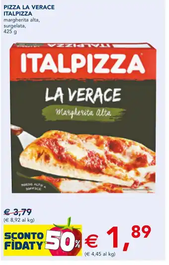 Esselunga PIZZA LA VERACE ITALPIZZA margherita alta, surgelata, 425 g offerta