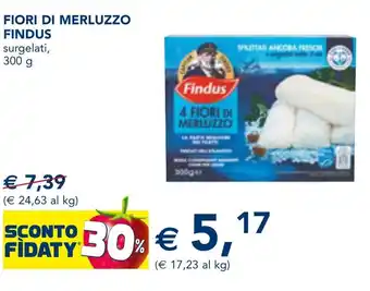 Esselunga FIORI DI MERLUZZO FINDUS surgelati, 300 g offerta
