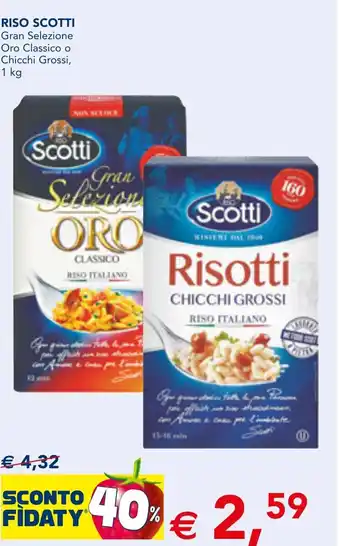 Esselunga RISO SCOTTI Gran Selezione Oro Classico o Chicchi Grossi, 1 kg offerta