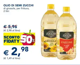 Esselunga OLIO DI SEMI ZUCCHI di girasole, per frittura, 2 litri offerta