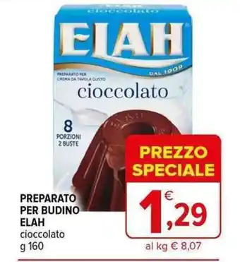 Iperal PREPARATO PER BUDINO ELAH cioccolato g 160 offerta