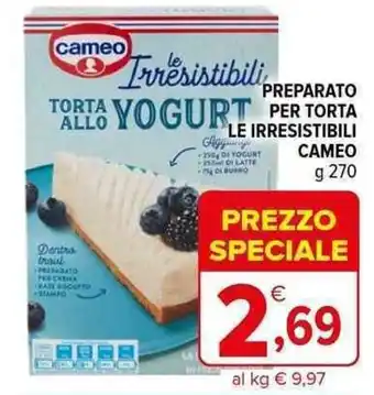 Iperal PREPARATO PER TORTA LE IRRESISTIBILI CAMEO G 270 offerta