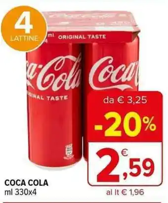 Iperal COCA COLA ml 330x4 offerta