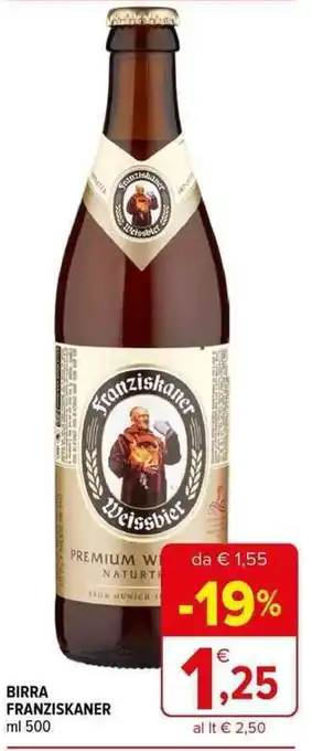 Iperal BIRRA FRANZISKANER ml 500 offerta