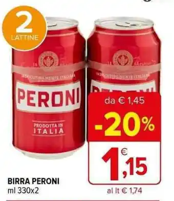 Iperal BIRRA PERONI ml 330x2 offerta