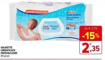 Iperal SALVIETTE UMIDIFICATE FRESH&CLEAN 40 pezzi offerta