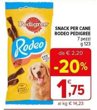 Iperal SNACK PER CANE RODEO PEDIGREE 7 pezzi g 123 offerta