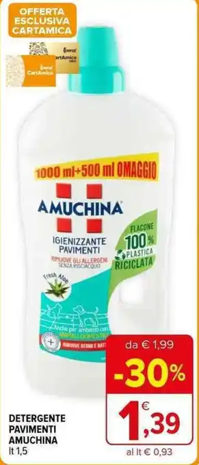 Iperal DETERGENTE PAVIMENTI AMUCHINA lt 1,5 offerta
