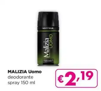 Acqua & Sapone MALIZIA Uomo deodorante spray 150 ml offerta