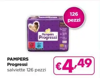 Acqua & Sapone PAMPERS Progressi salviette 126 pezzi offerta