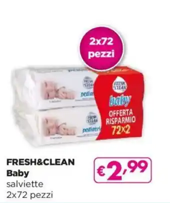 Acqua & Sapone FRESH&CLEAN Baby salviette 2x72 pezzi offerta