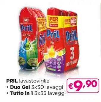PRIL lavastoviglie Duo Gel 3×30 lavaggi Tutto in 1 3x35 lavaggi