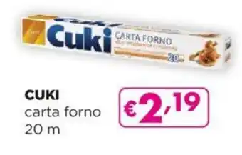 Acqua & Sapone CUKI Carta forno 20 m offerta