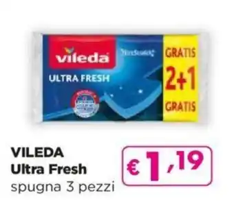 Acqua & Sapone VILEDA Ultra Fresh spugna 3 pezzi offerta