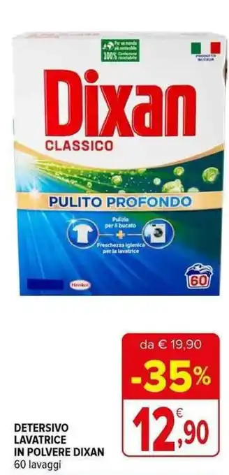 Iperal DETERSIVO LAVATRICE IN POLVERE DIXAN 60 lavaggi offerta
