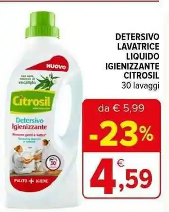 Iperal DETERSIVO LAVATRICE LIQUIDO IGIENIZZANTE CITROSIL 30 lavaggi offerta