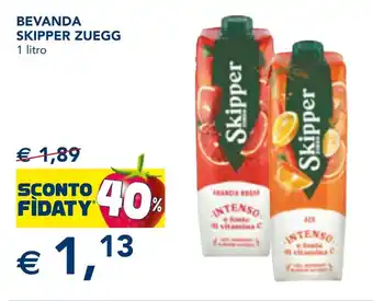 Esselunga BEVANDA SKIPPER ZUEGG 1 litro offerta