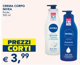 Esselunga CREMA CORPO NIVEA fluida, 500 ml offerta