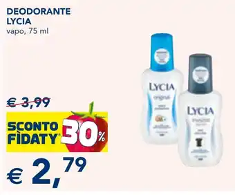 Esselunga DEODORANTE LYCIA vapo, 75 ml offerta