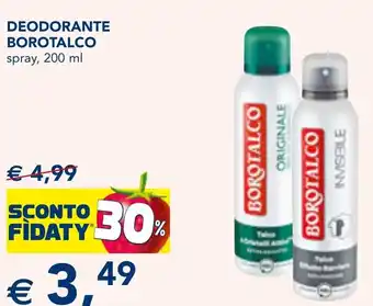 Esselunga DEODORANTE BOROTALCO spray, 200 ml offerta