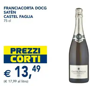 Esselunga FRANCIACORTA DOCG SATÈN CASTEL FAGLIA 75 cl offerta